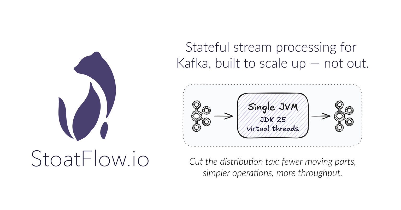 StoatFlow: Kafka Streams compatible engine built to scale up — not out